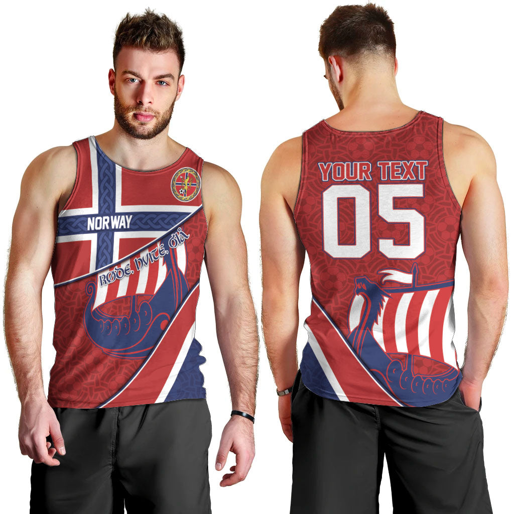 Custom Norway Football Men Tank Top Viking Ship Nordic Patterns