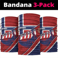 Norway Football Neck Gaiter Viking Ship Nordic Patterns