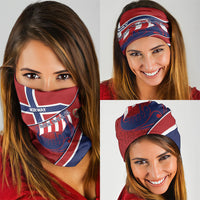 Norway Football Neck Gaiter Viking Ship Nordic Patterns