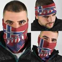 Norway Football Neck Gaiter Viking Ship Nordic Patterns