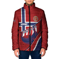 Custom Norway Football Padded Jacket Viking Ship Nordic Patterns
