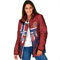 Custom Norway Football Padded Jacket Viking Ship Nordic Patterns