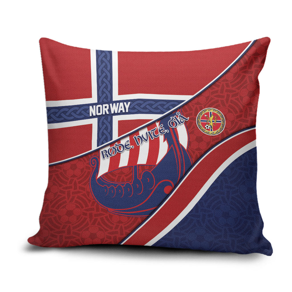 Norway Football Pillow Cover Viking Ship Nordic Patterns