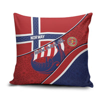 Norway Football Pillow Cover Viking Ship Nordic Patterns