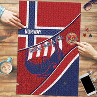 Norway Football Puzzle Viking Ship Nordic Patterns