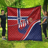 Norway Football Quilt Viking Ship Nordic Patterns