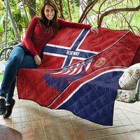 Norway Football Quilt Viking Ship Nordic Patterns