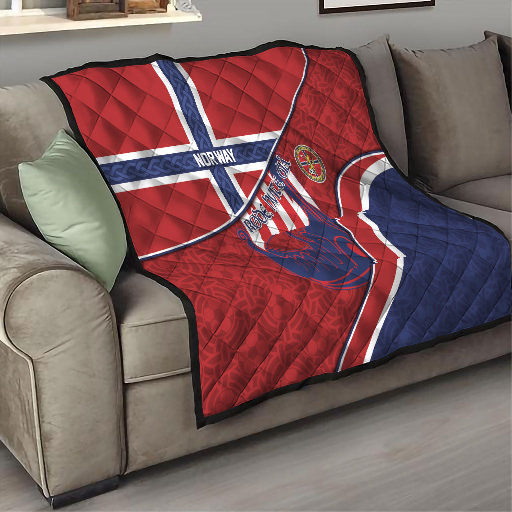 Norway Football Quilt Viking Ship Nordic Patterns