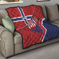 Norway Football Quilt Viking Ship Nordic Patterns