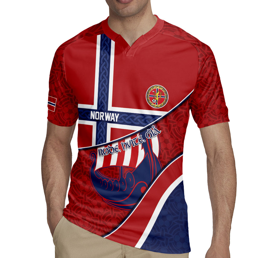 Custom Norway Football Rugby Jersey Viking Ship Nordic Patterns