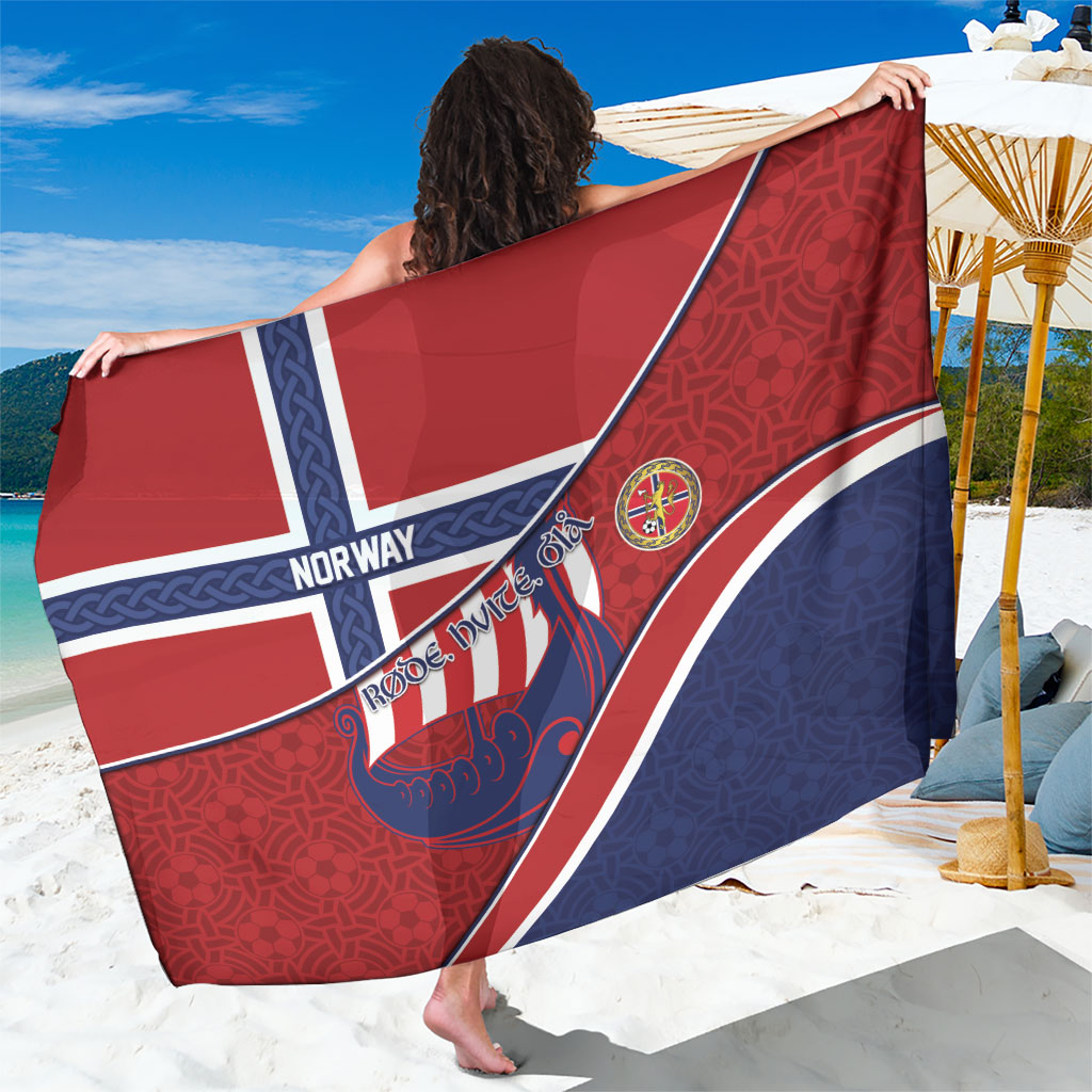 Norway Football Sarong Viking Ship Nordic Patterns