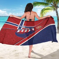 Norway Football Sarong Viking Ship Nordic Patterns