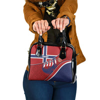 Norway Football Shoulder Handbag Viking Ship Nordic Patterns