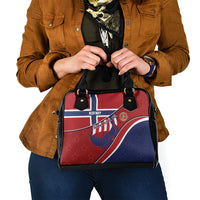 Norway Football Shoulder Handbag Viking Ship Nordic Patterns