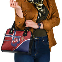 Norway Football Shoulder Handbag Viking Ship Nordic Patterns