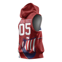 Custom Norway Football Sleeveless Hoodie Viking Ship Nordic Patterns