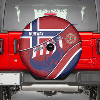 Norway Football Spare Tire Cover Viking Ship Nordic Patterns
