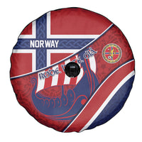 Norway Football Spare Tire Cover Viking Ship Nordic Patterns