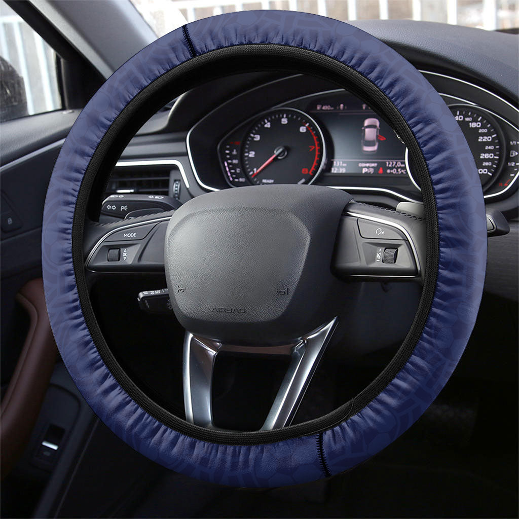 Norway Football Steering Wheel Cover Viking Ship Nordic Patterns