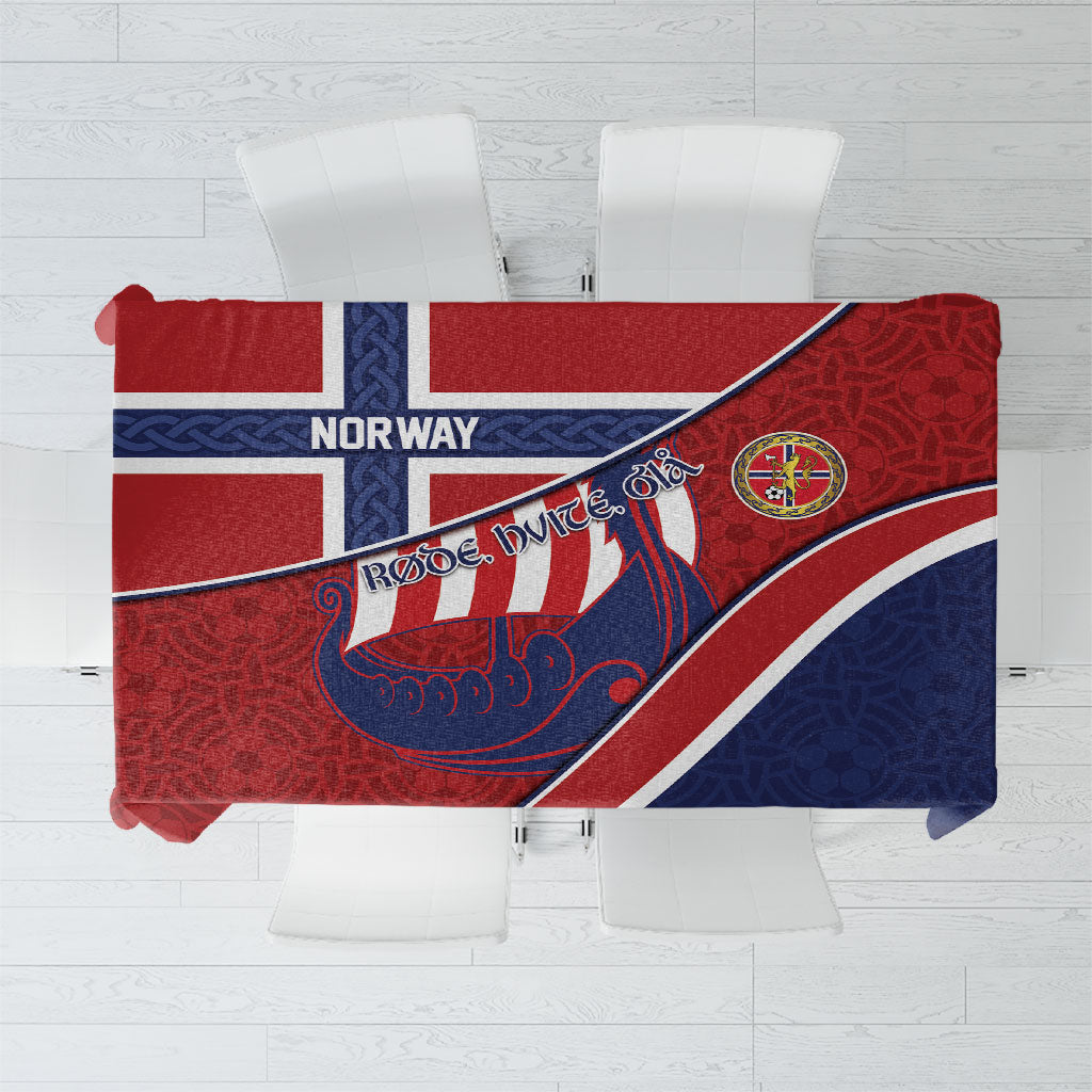 Norway Football Tablecloth Viking Ship Nordic Patterns