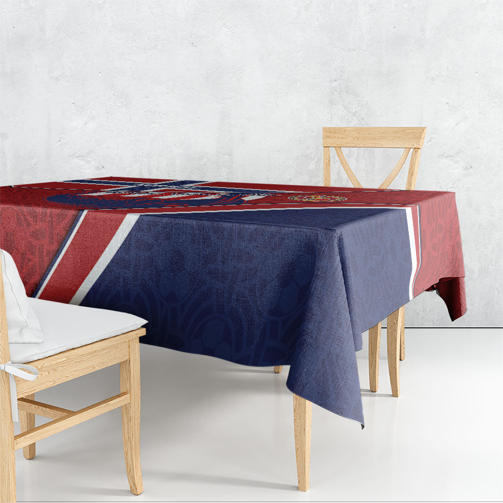Norway Football Tablecloth Viking Ship Nordic Patterns