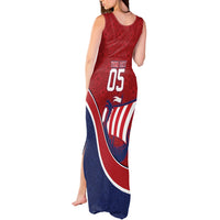 Custom Norway Football Tank Maxi Dress Viking Ship Nordic Patterns