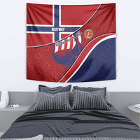 Norway Football Tapestry Viking Ship Nordic Patterns