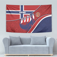 Norway Football Tapestry Viking Ship Nordic Patterns