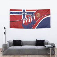 Norway Football Tapestry Viking Ship Nordic Patterns