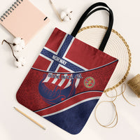 Norway Football Tote Bag Viking Ship Nordic Patterns