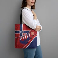 Norway Football Tote Bag Viking Ship Nordic Patterns