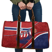 Norway Football Travel Bag Viking Ship Nordic Patterns