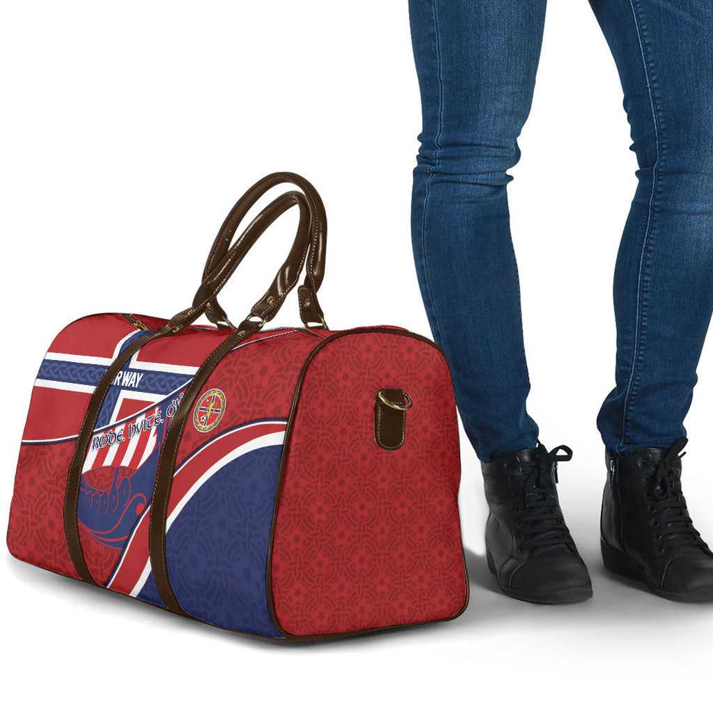 Norway Football Travel Bag Viking Ship Nordic Patterns