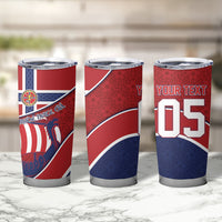 Custom Norway Football Tumbler Cup Viking Ship Nordic Patterns