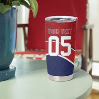 Custom Norway Football Tumbler Cup Viking Ship Nordic Patterns