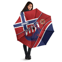 Norway Football Umbrella Viking Ship Nordic Patterns