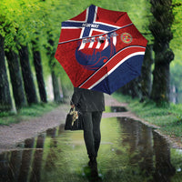 Norway Football Umbrella Viking Ship Nordic Patterns