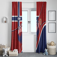 Norway Football Window Curtain Viking Ship Nordic Patterns