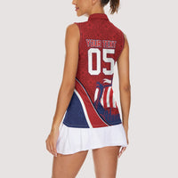 Custom Norway Football Women Sleeveless Polo Shirt Viking Ship Nordic Patterns