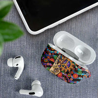 Hippie AirPods Case Hand Gesture V With Peace Symbol - Wonder Print Shop