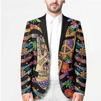 Hippie Blazer Hand Gesture V With Peace Symbol - Wonder Print Shop