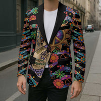 Hippie Blazer Hand Gesture V With Peace Symbol - Wonder Print Shop