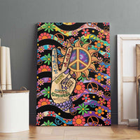 Hippie Canvas Wall Art Hand Gesture V With Peace Symbol - Wonder Print Shop