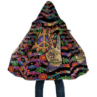 Hippie Cloak Hand Gesture V With Peace Symbol - Wonder Print Shop