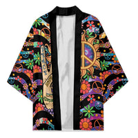 Hippie Kimono Hand Gesture V With Peace Symbol - Wonder Print Shop