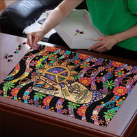 Hippie Puzzle Hand Gesture V With Peace Symbol - Wonder Print Shop