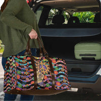Hippie Travel Bag Hand Gesture V With Peace Symbol - Wonder Print Shop