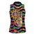 Hippie Women Sleeveless Polo Shirt Hand Gesture V With Peace Symbol - Wonder Print Shop