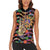 Hippie Women Sleeveless Polo Shirt Hand Gesture V With Peace Symbol - Wonder Print Shop