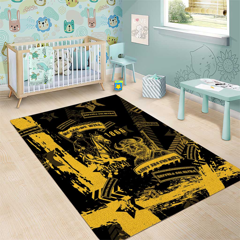 Buffalo Soldiers Area Rug Military Urban Retro Style - Wonder Print Shop